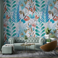 Subtle botanical wallpaper mural design
 GD035

