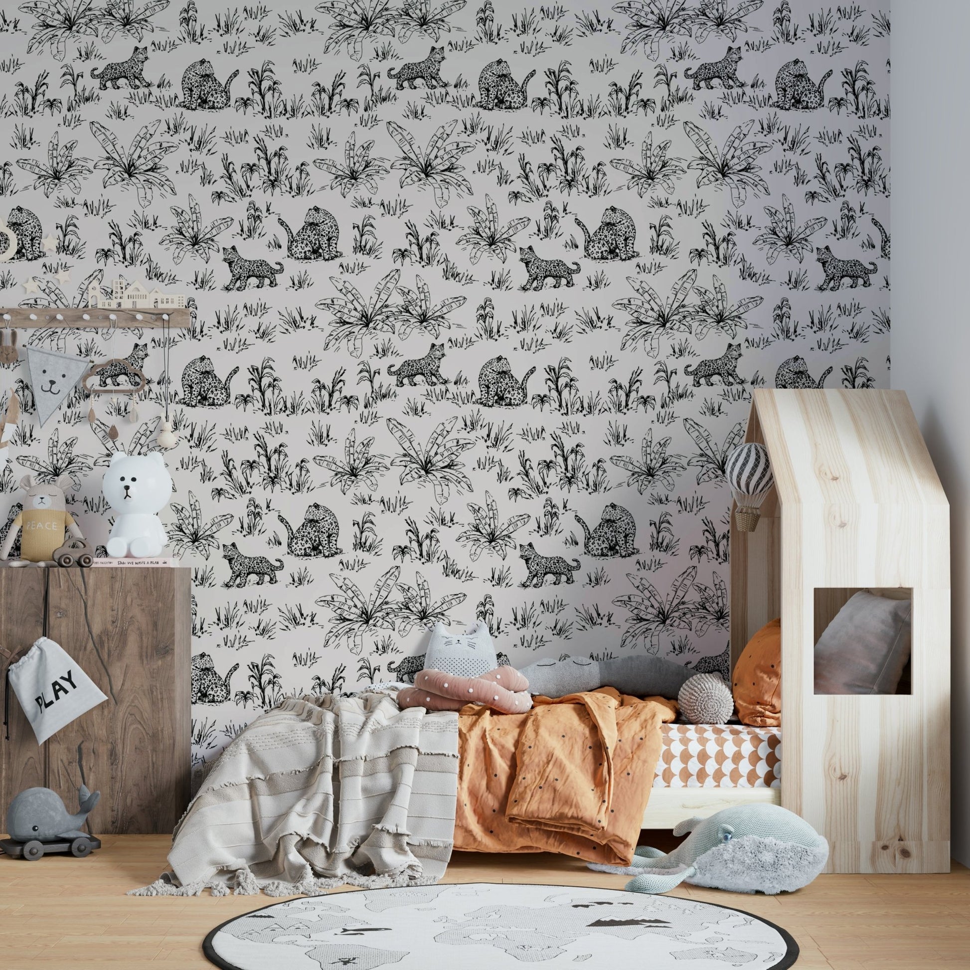 A creative studio with a wild leopard design

