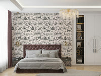 Wallpaper with a bold, artistic leopard design

