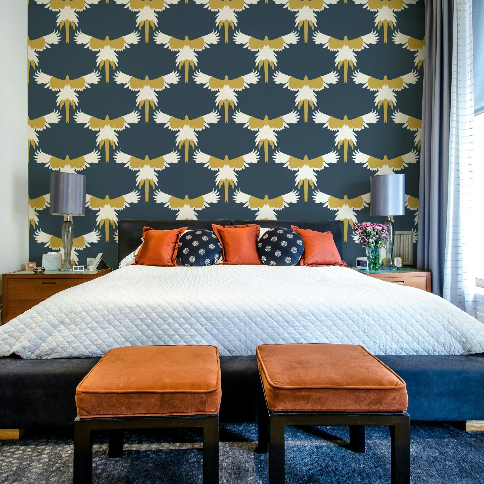 Modern wildlife wall mural
