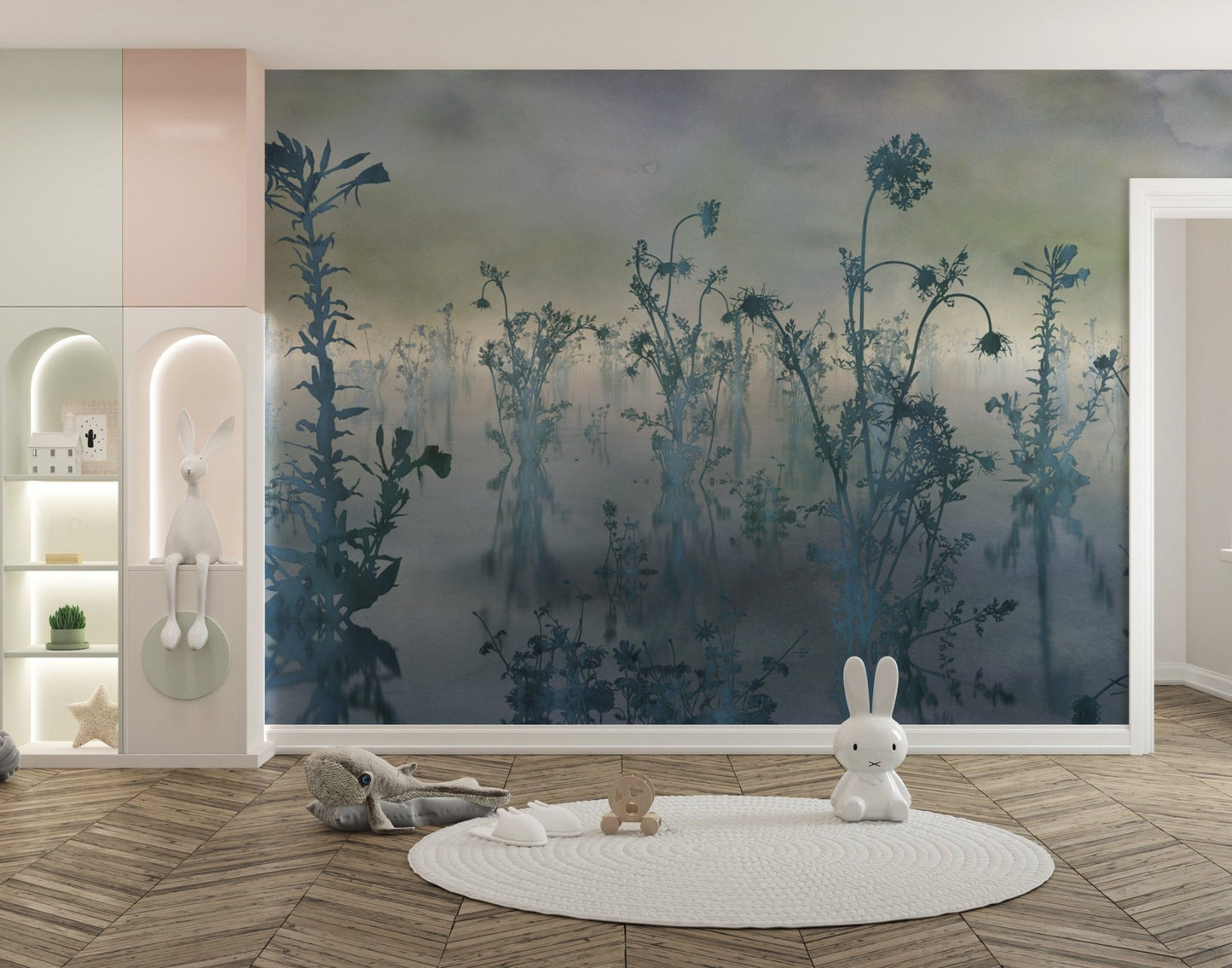Wild pastel flowers wallpaper for walls
 DTIL25
