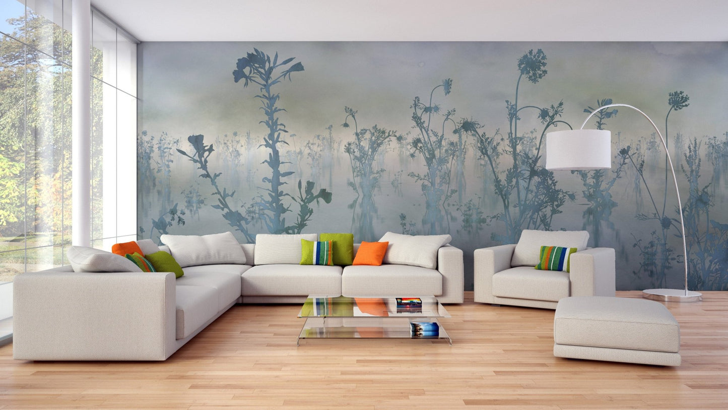 Floral nature wallpaper with foggy design DTIL25
