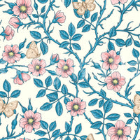 Beautiful floral and butterfly design bringing nature indoors

