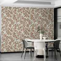 Soft butterflies fluttering among the vibrant floral design

