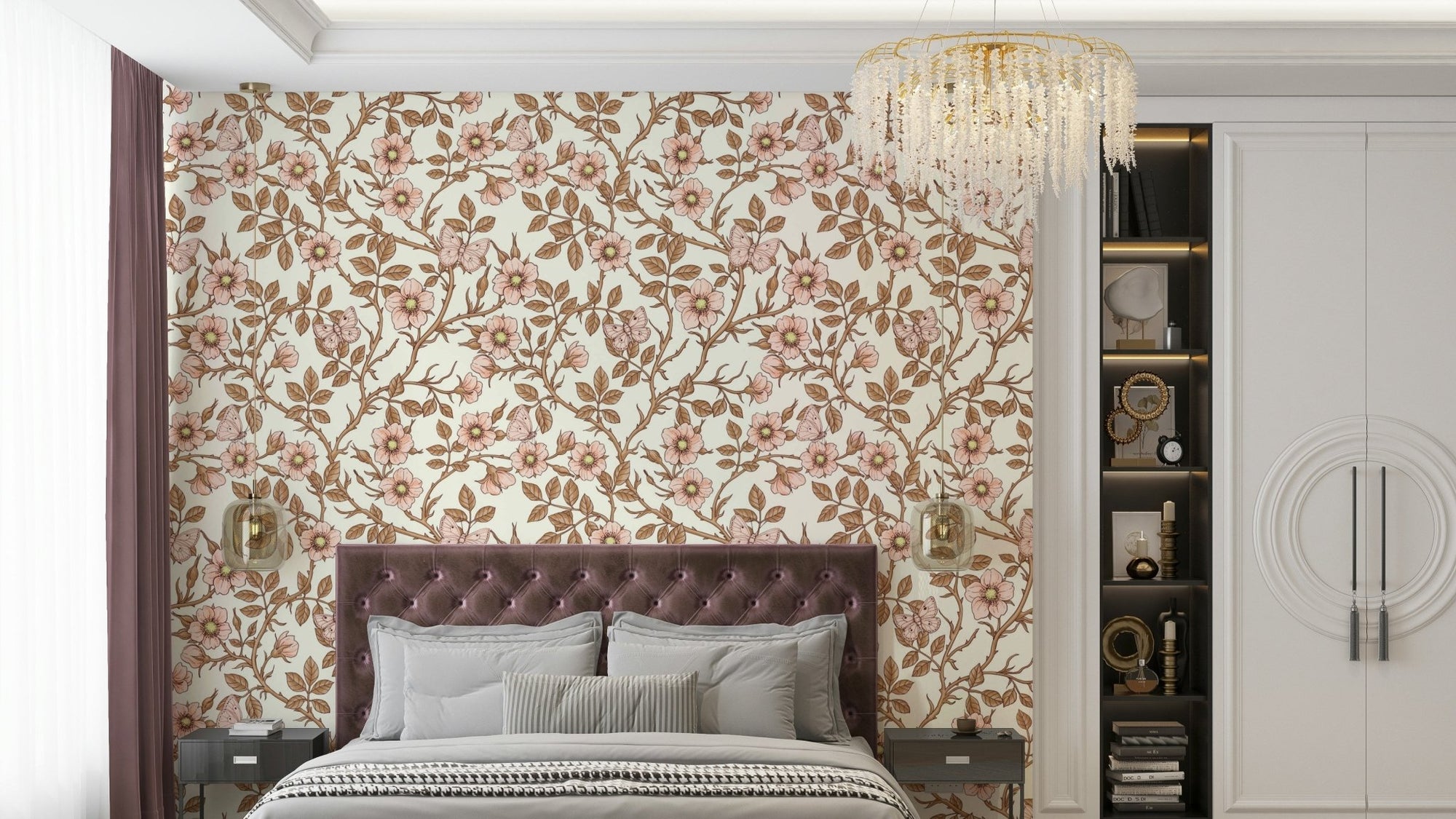 Perfect for bedrooms, nurseries, or living rooms with a floral theme, GD2344