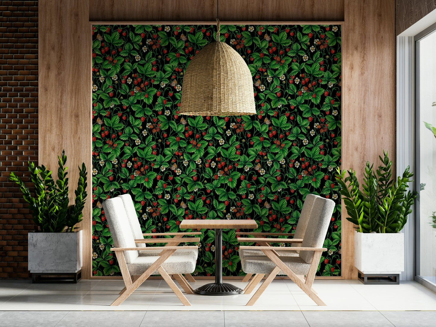 A graceful subtle flower wall mural in soft, elegant pink, green, and yellow tones., GD5652