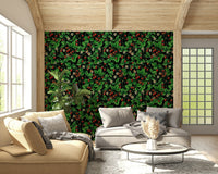 A contemplative gentle floral wallpaper mural for a feature wall, evoking a cottage garden feel., GD5652