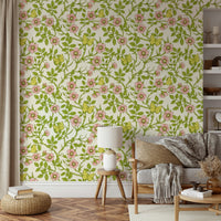 Mural wallpaper with butterfly prints

