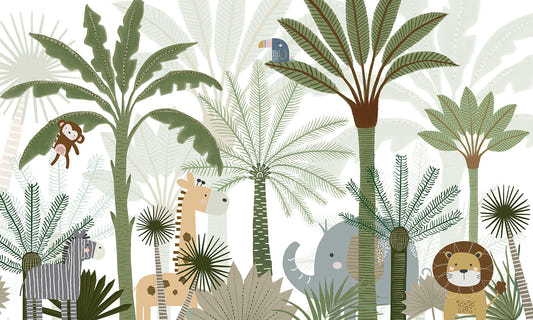 Abstracted Animal Adventures Wall Murals