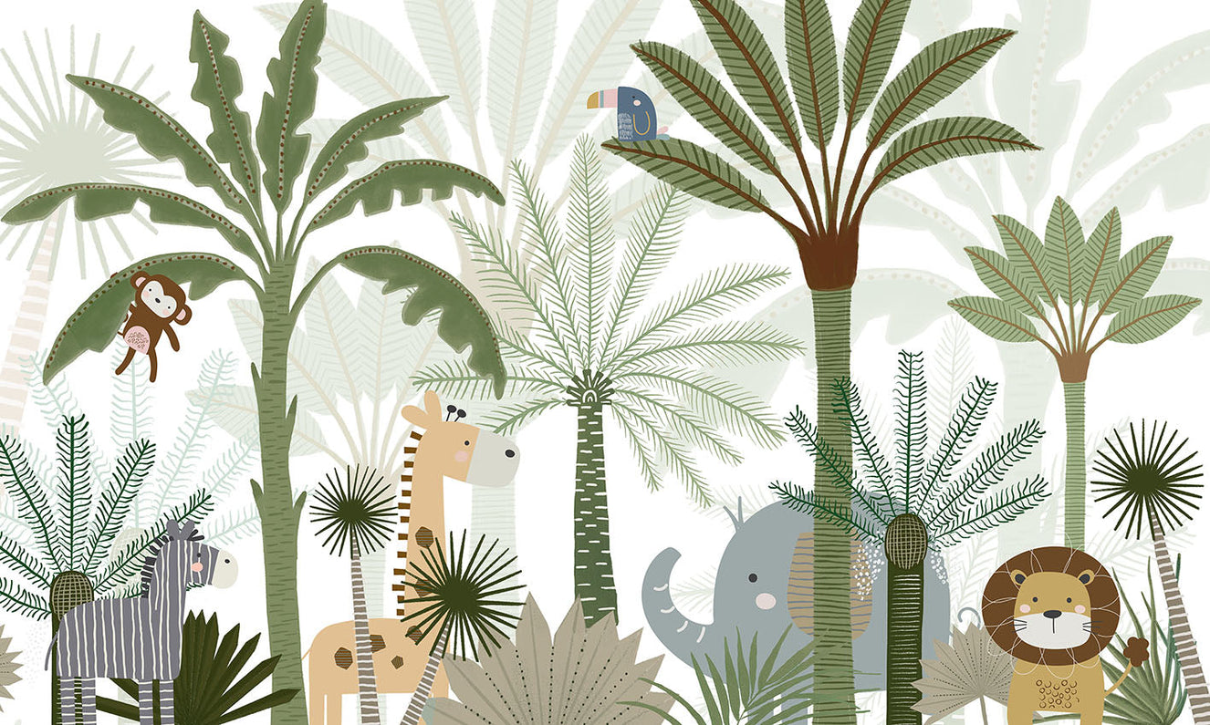 Abstracted Animal Adventures Wall Murals