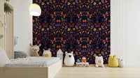 Luxury wallpaper with a spring garden theme and shiny textures.

