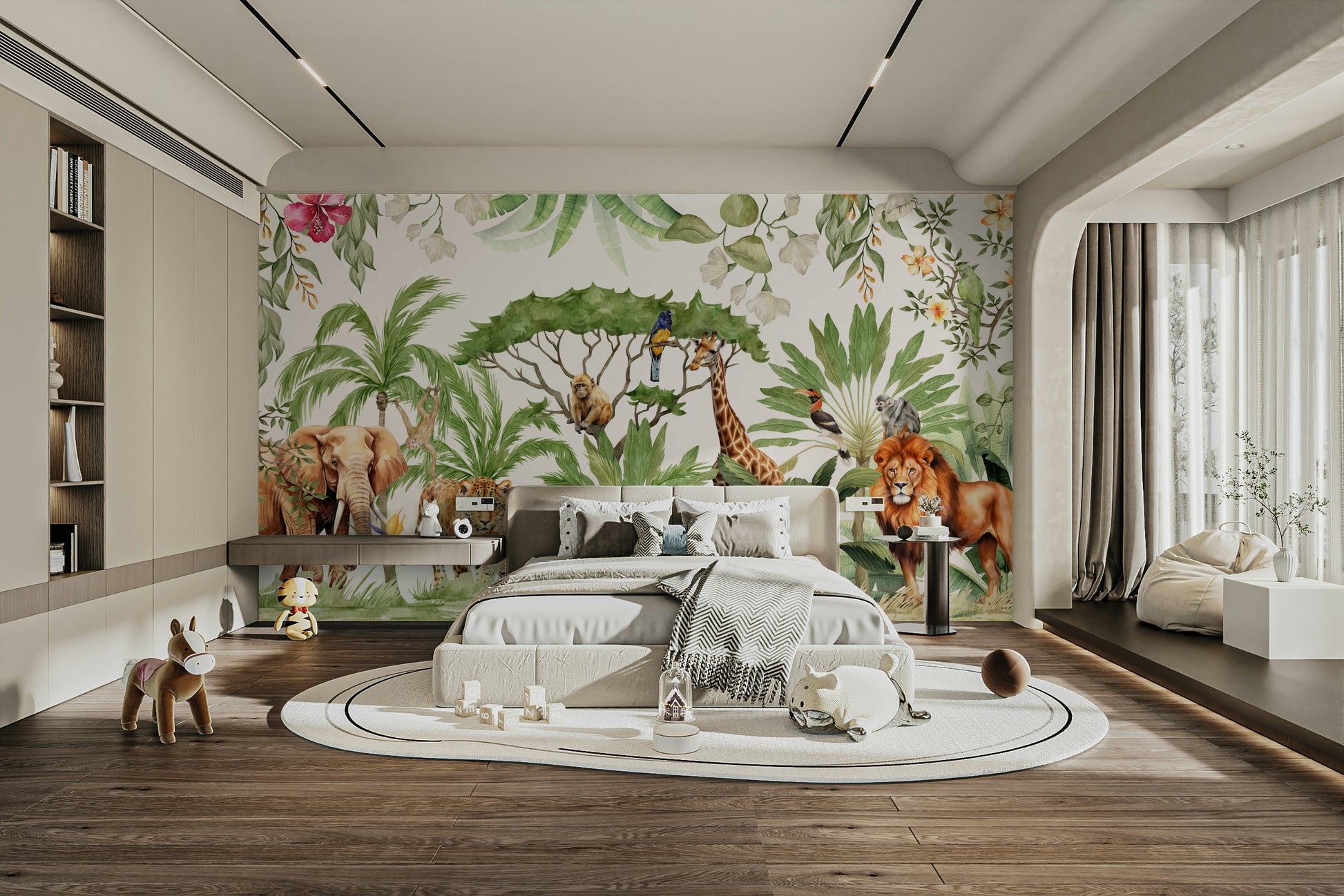 Bold animal artwork with watercolor effects for walls

