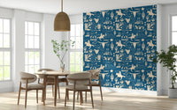 Rope and lasso graphic in Wild West Blueprint Wallpaper pattern.