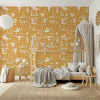 Unique cactus shapes Wild West Roundup Wallpaper for walls., GD6616