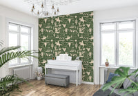 Artistic frontier scene Wild West Sketch Wallpaper., GD6615