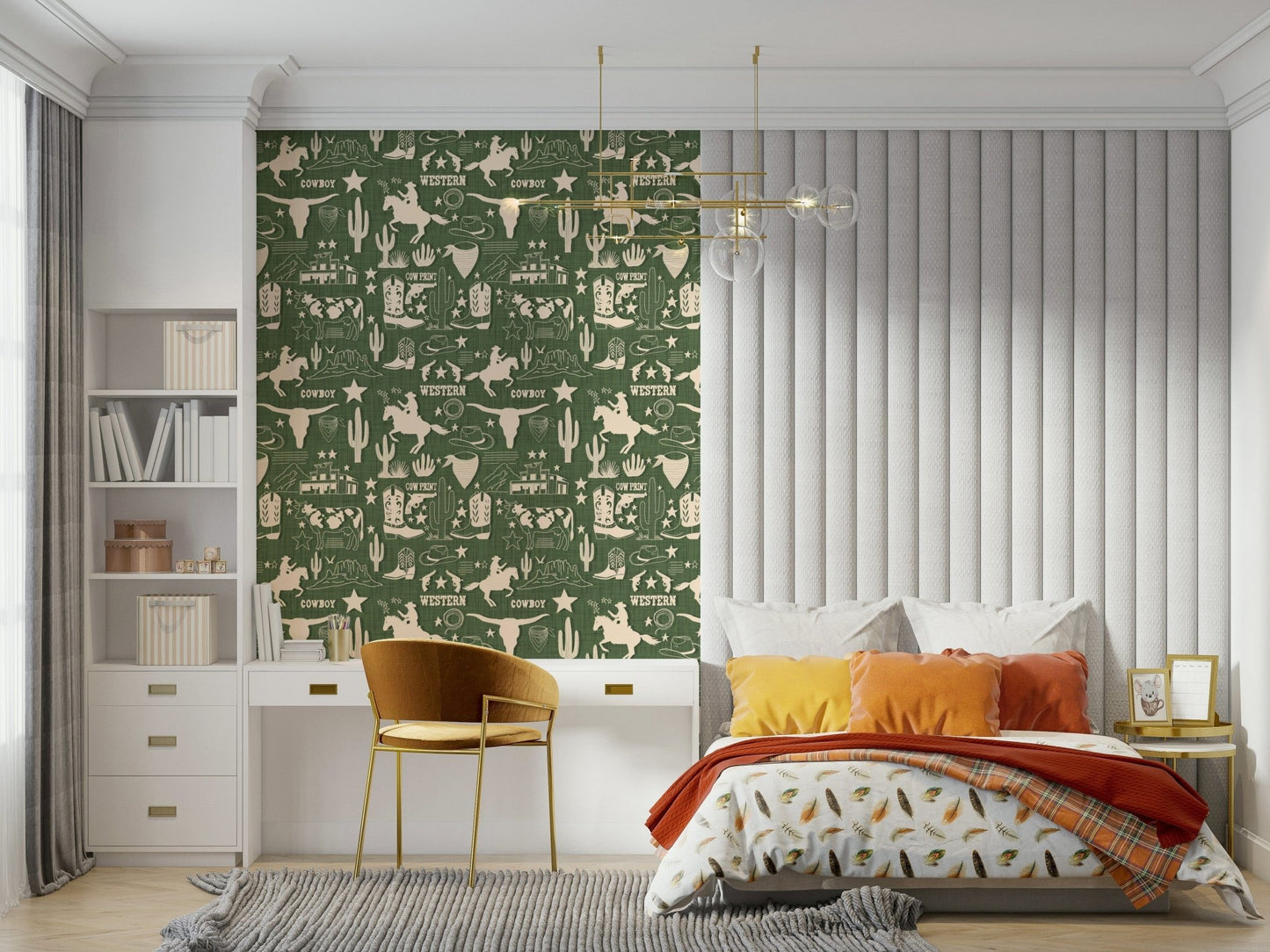 Howdy, Wild West Sketch Wallpaper, partner!, GD6615