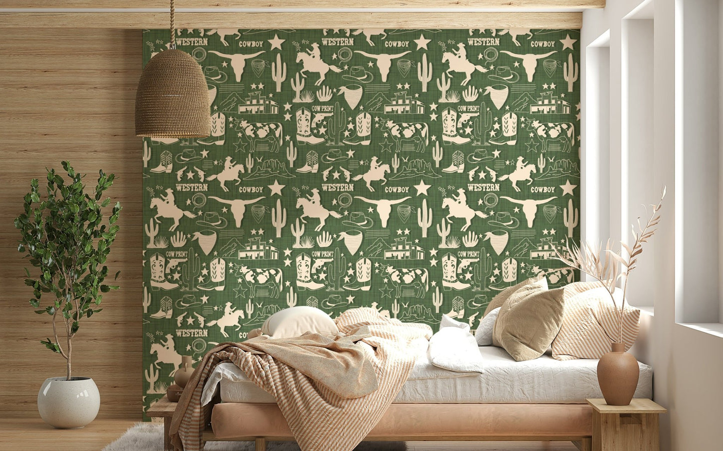 Hand-drawn Western icons Wild West Sketch Wallpaper., GD6615
