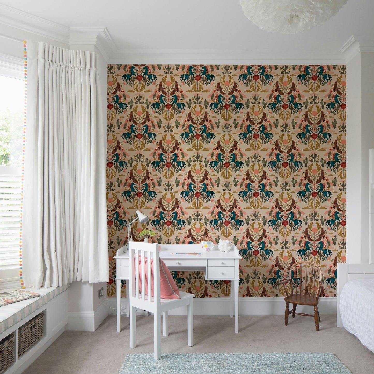 Easy-to-apply western wallpaper

