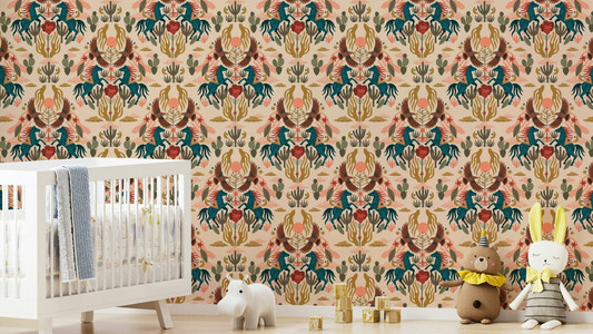 Wild West wall mural

