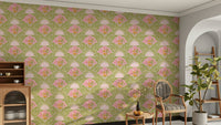 A wall mural with a Wild West theme.

