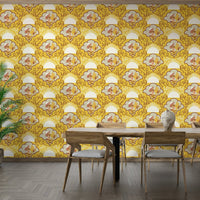 The design features a pattern of yellow cowboy boots. GD3356

