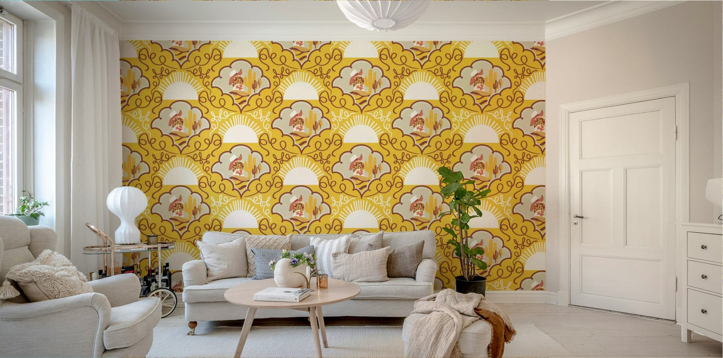 A wall mural with a Wild West theme. GD3356

