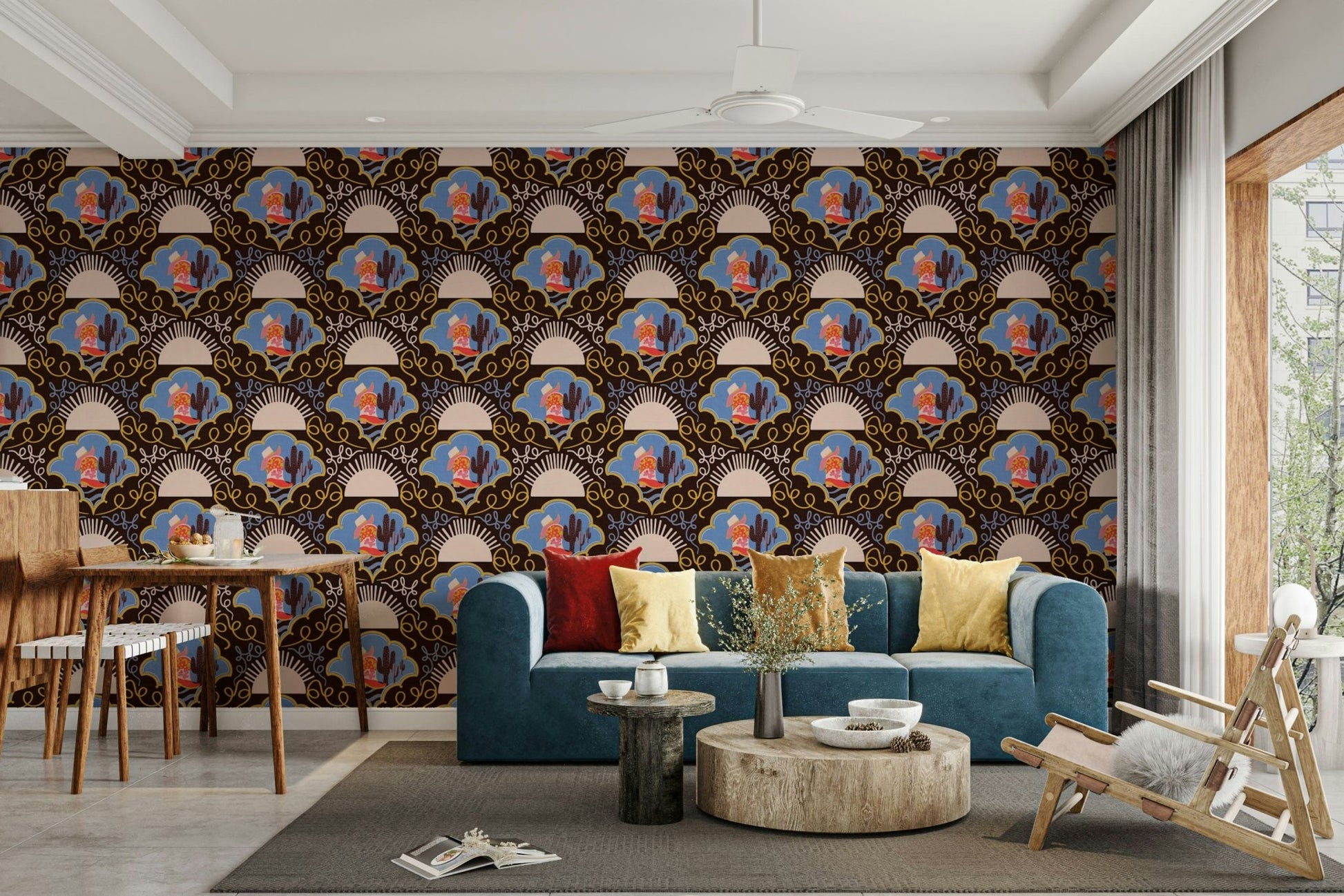 The pattern is intended for a child's room.

