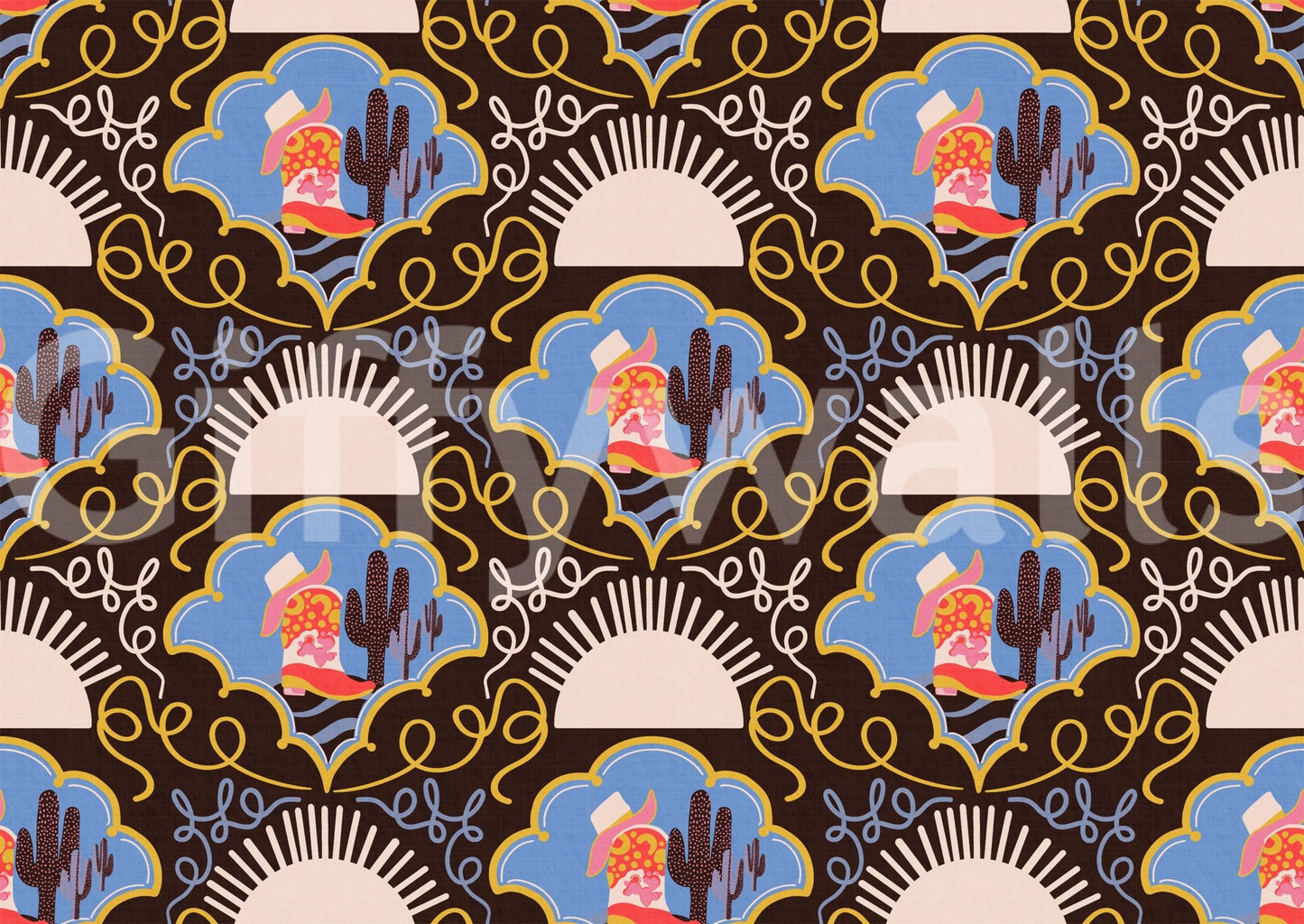 The colors give the room a warm and inviting feel.

