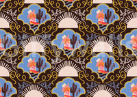 The colors give the room a warm and inviting feel.

