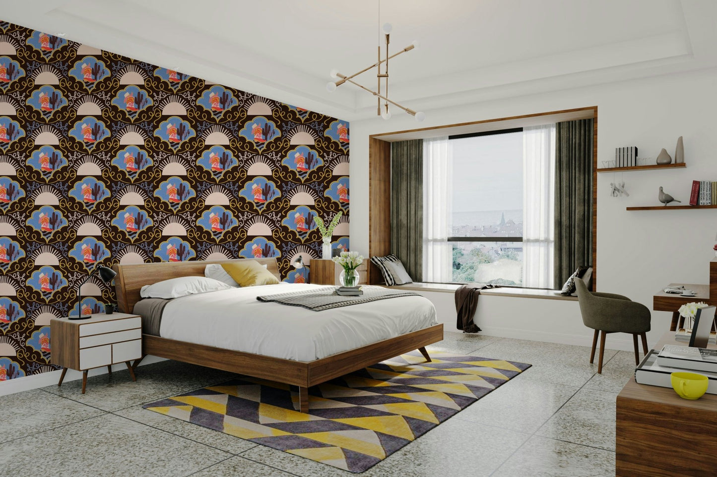 The colors are vibrant and lively.

