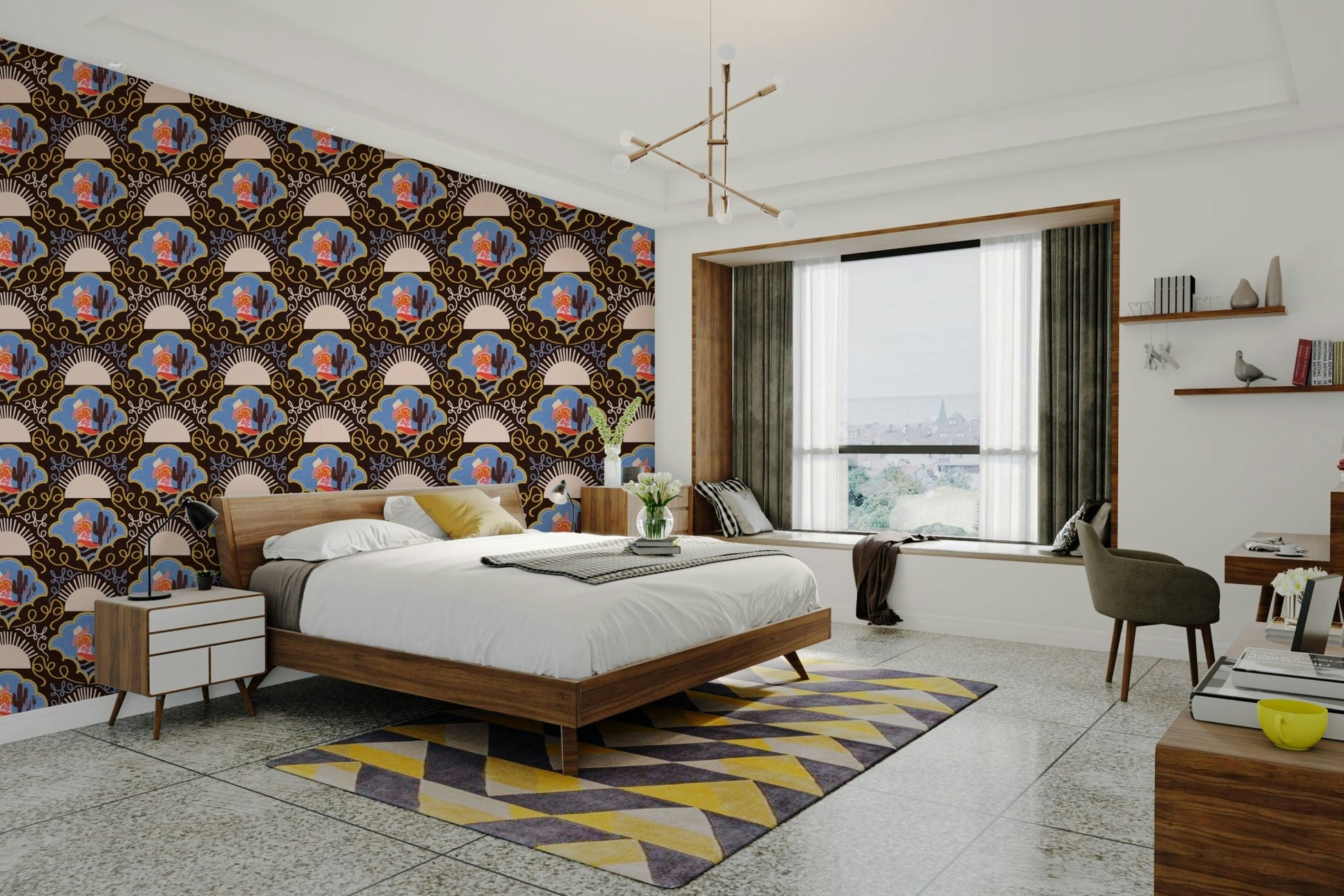 The colors are vibrant and lively.

