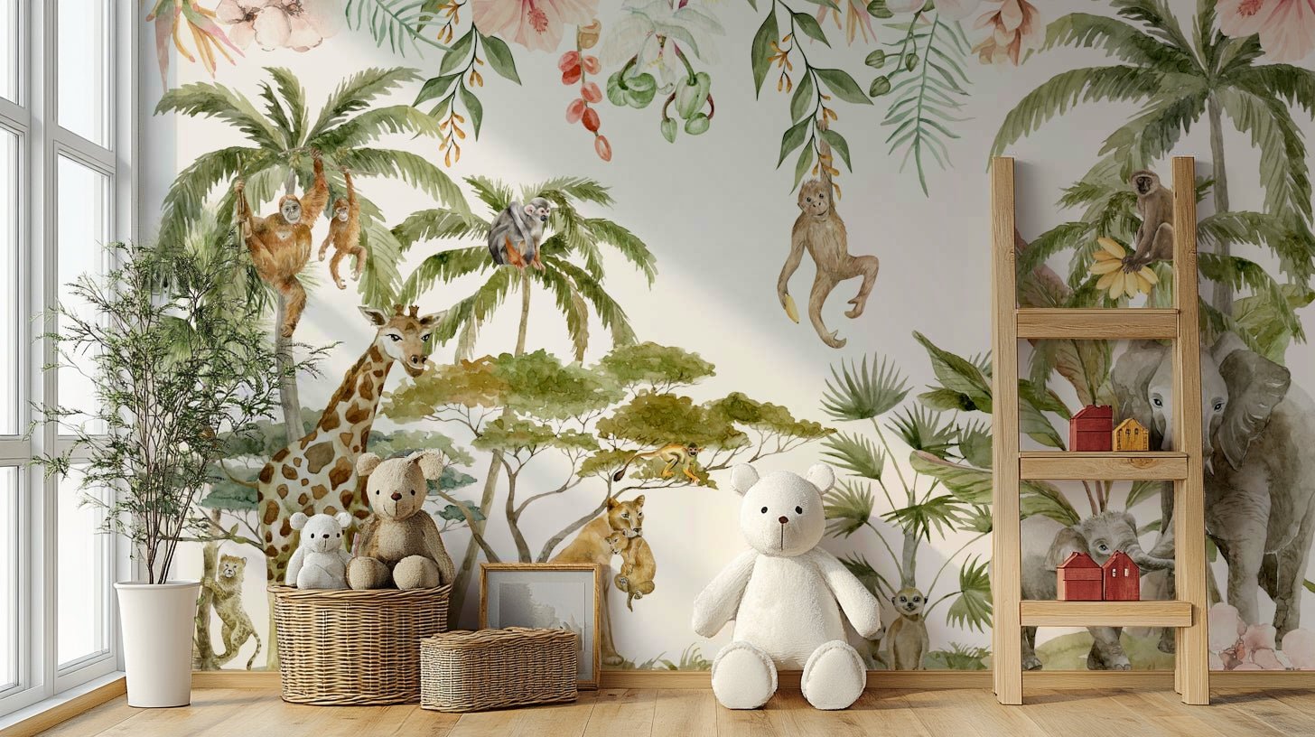 Artistic wildlife wallpaper with soft brushstrokes

