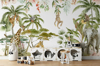 Nature-inspired mural with forest creatures

