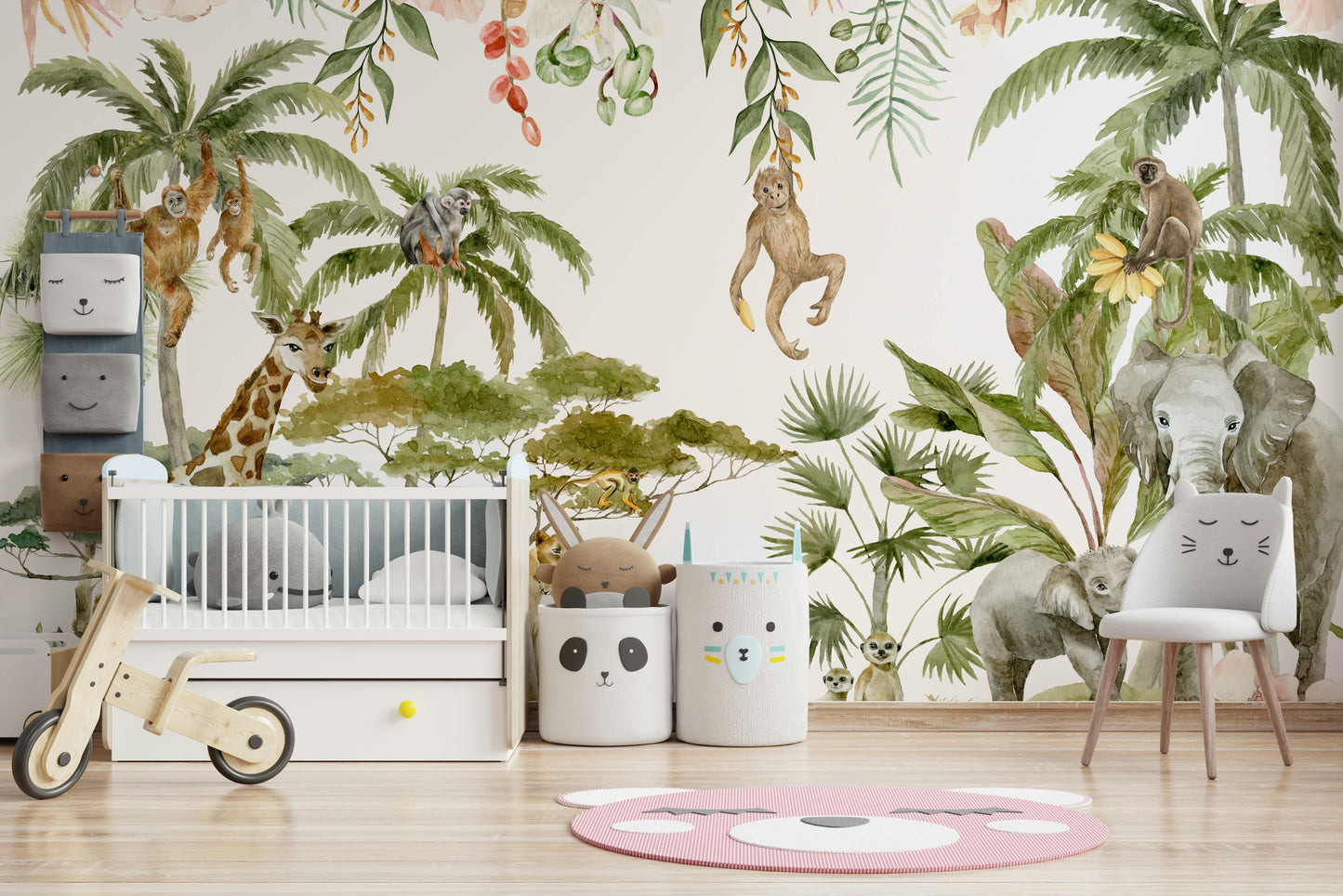 Hand-painted animal design in artistic style

