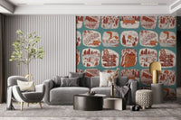Wilderness Sketchbook, forest and mountain nature-inspired wallpaper for walls., GD6636