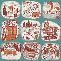 Wilderness Sketchbook print, wild and free aesthetic wallpaper for walls., GD6636