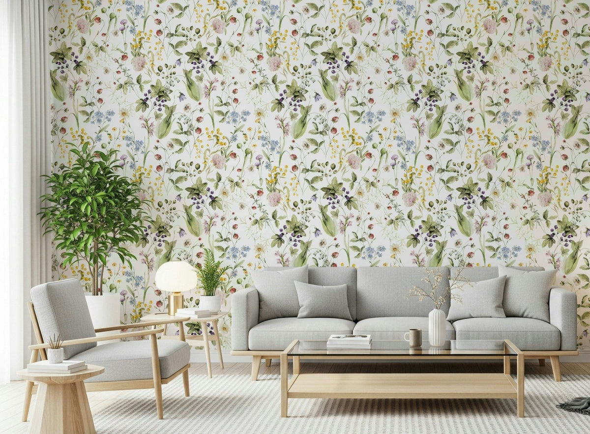 Elegant blossom Wildflower Dreams wallpaper mural for bedrooms., GD7269