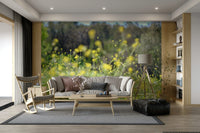 A serene and ethereal wall mural.
