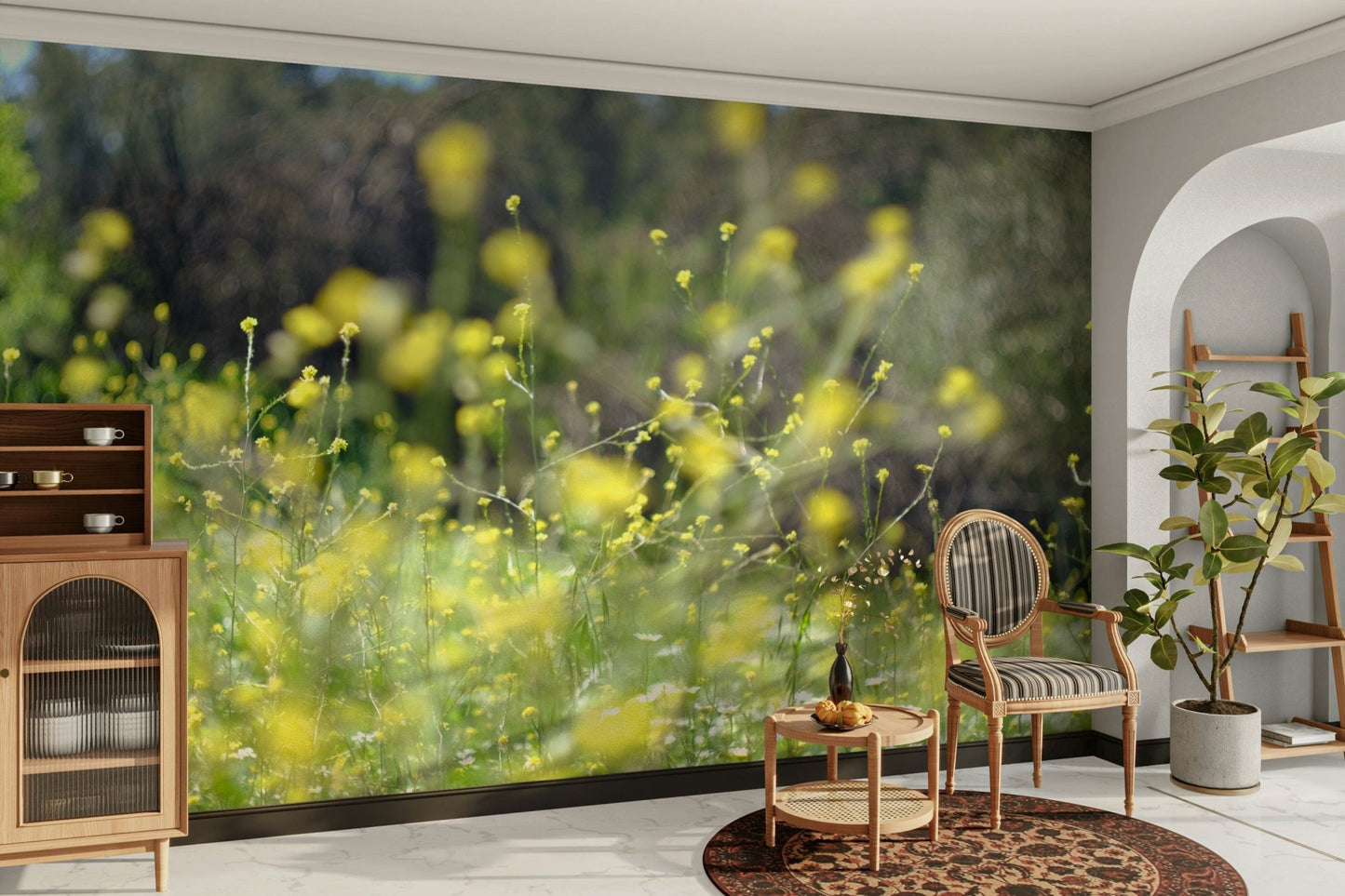 The design evokes a sense of natural beauty, peace, and untamed charm.
