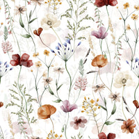 Subtle Wildflower Hues wallpaper with tall stems.