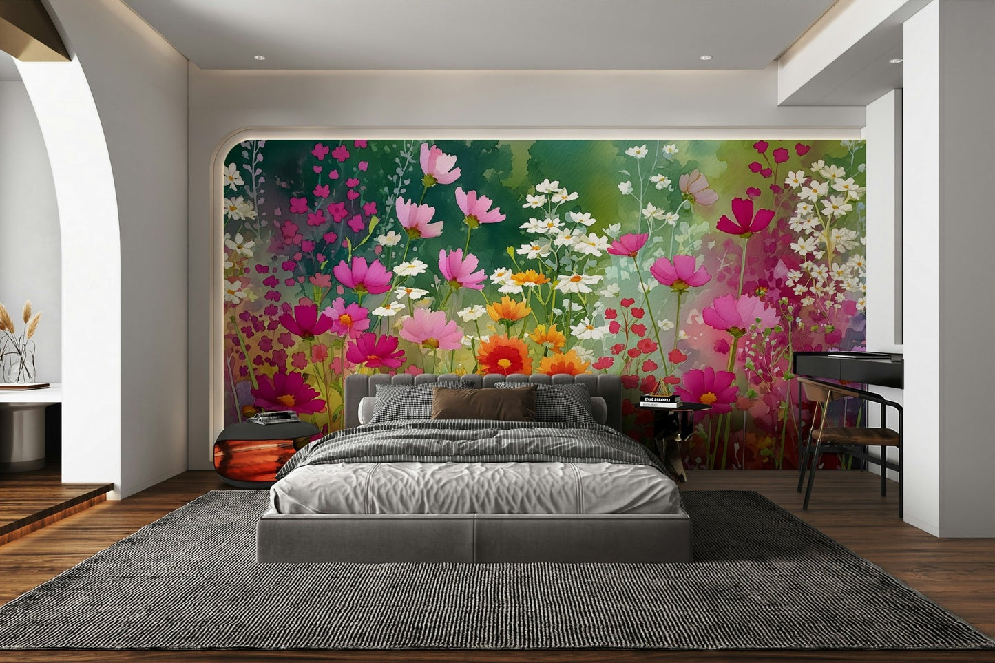 peaceful and modern floral design

