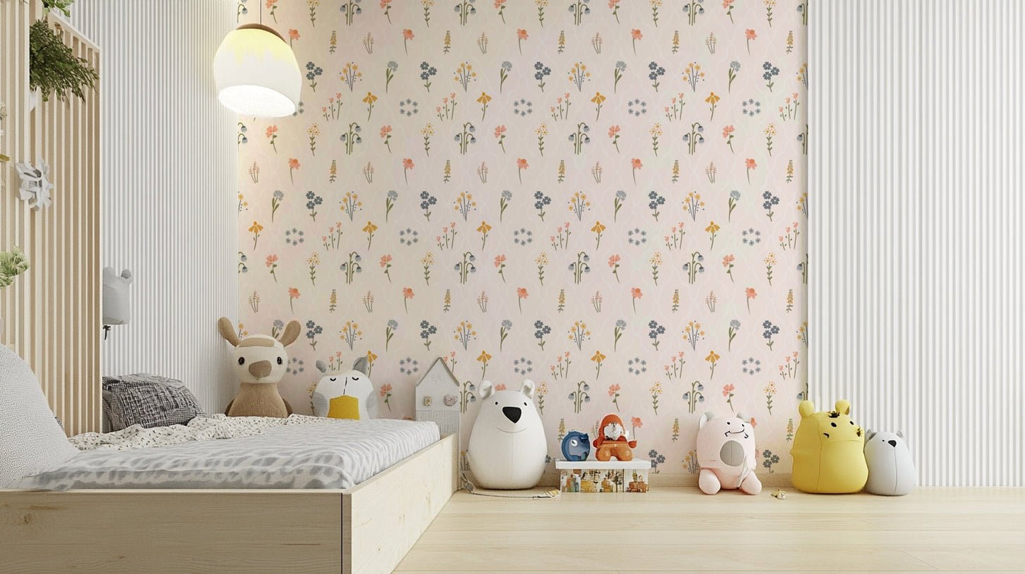 Delicate flower patch wallpaper

