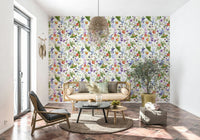 Wildflower Patch peel and stick wallpaper with lush woodland fruits.