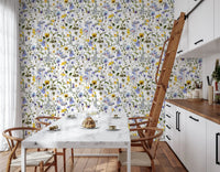 Wildflower Waltz wallpaper for bedroom wall décor