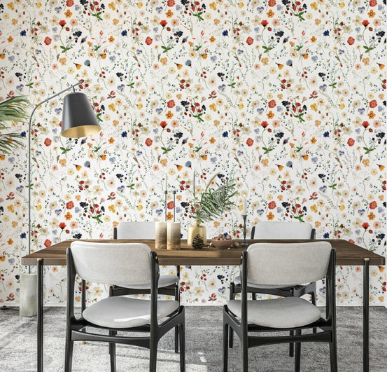 Artistic floral mural Wildflower Whimsy Meadow nature inspired., GD7164