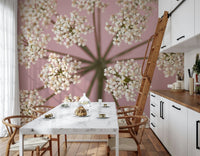 Wildflower Whispers Wall Mural in a contemporary guest suite wallpaper.