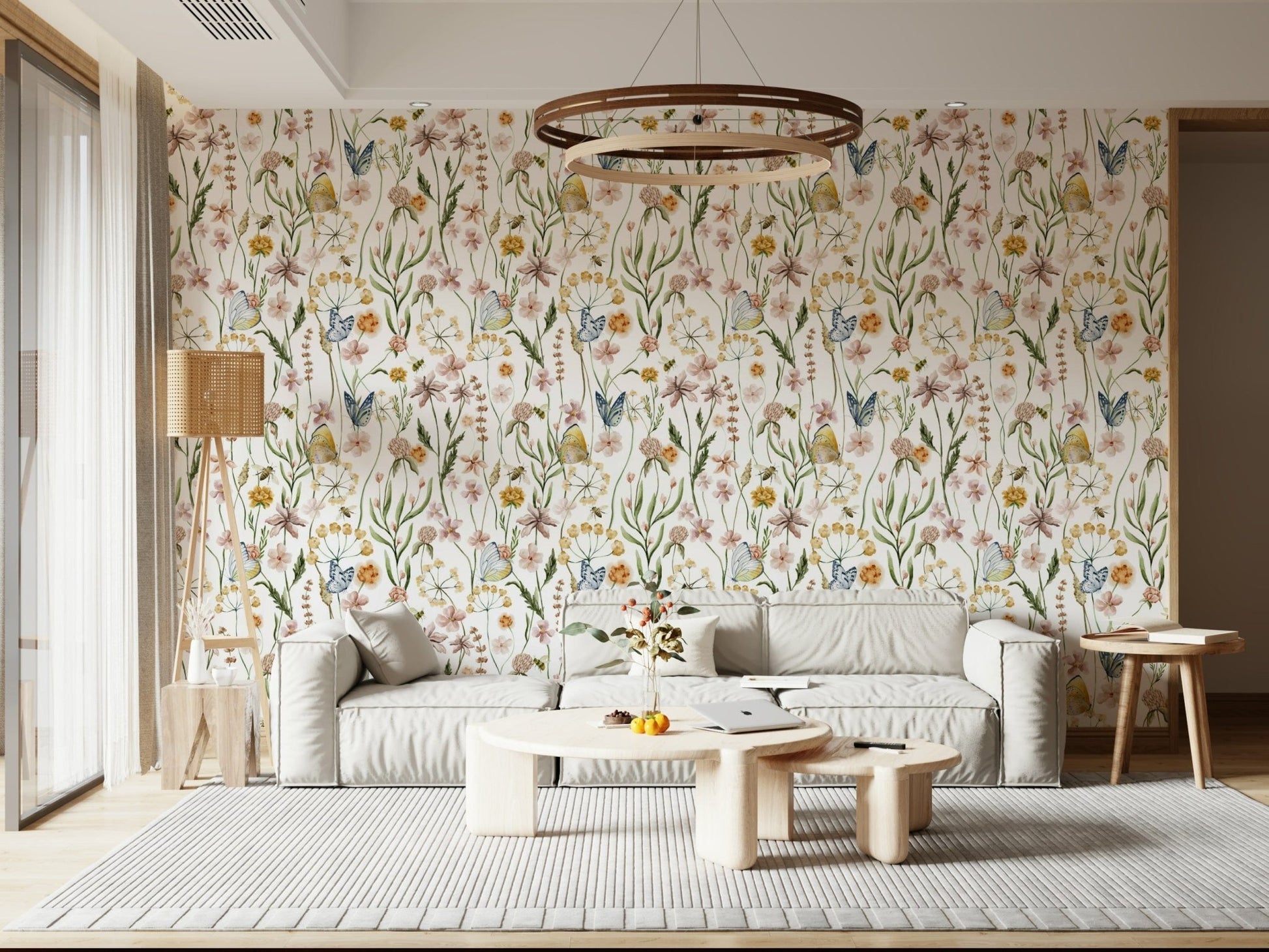 Wildflower Whispers, unique wall decor, intricate insect and bloom design.