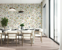 Wildflower Whispers wallpaper for walls, serene meadow butterflies.