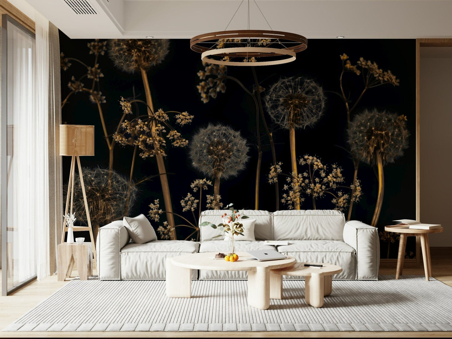 High-contrast floral wall art, Wildflower Wonderland product.