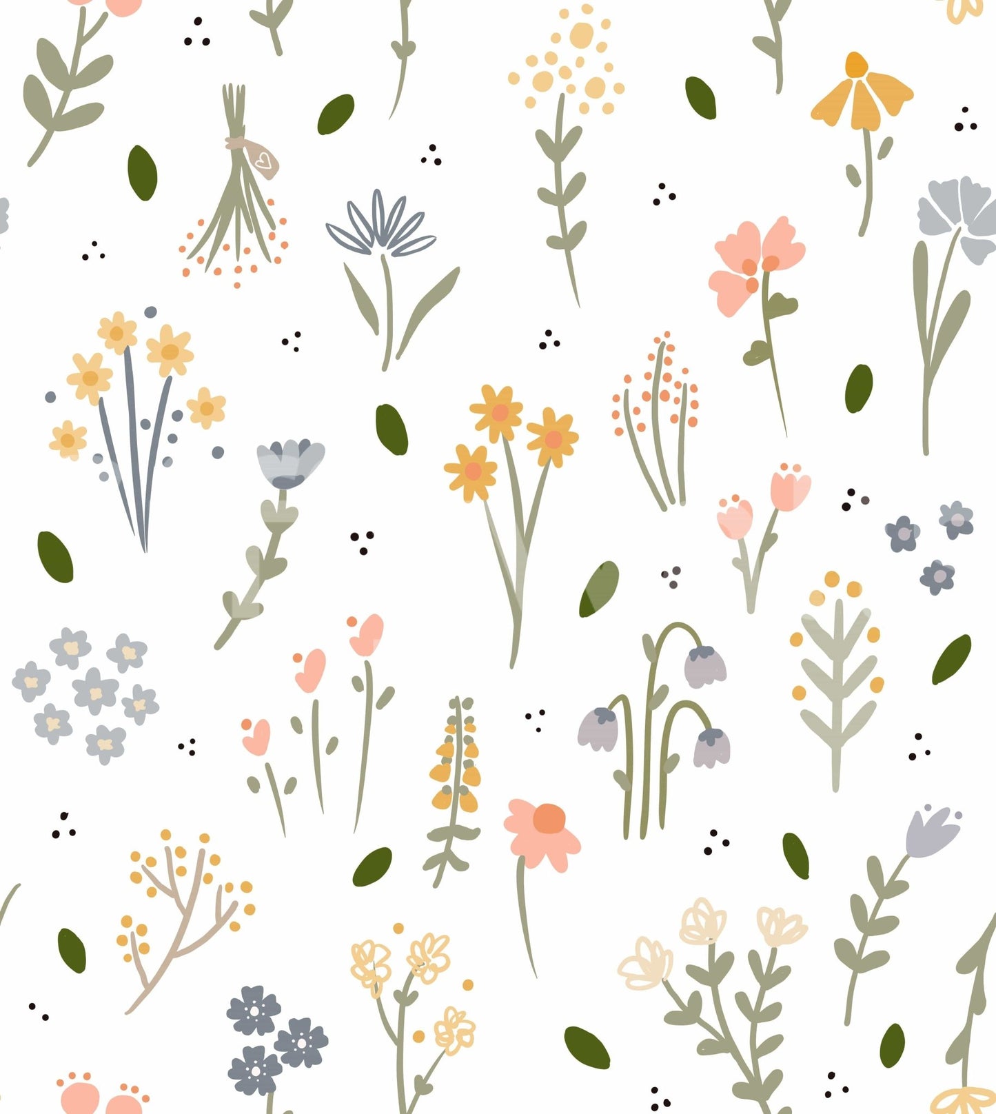 Whimsical spring flower art

